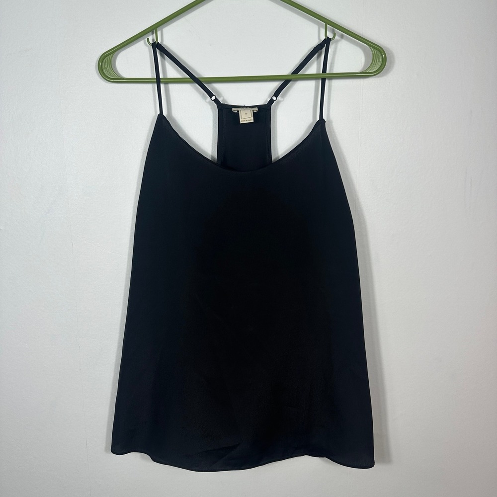 J.Crew Camisole Womens 10 Black Racerback Adjustable Strap Tank‎ Top
